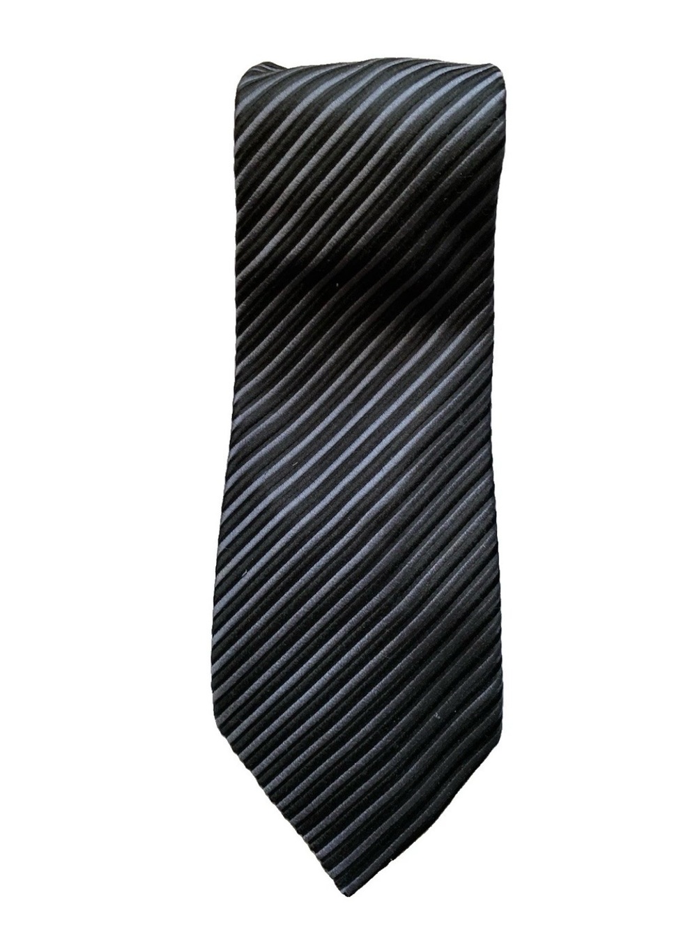 Donald Trump Signature Neck Tie Black Blue Stripe